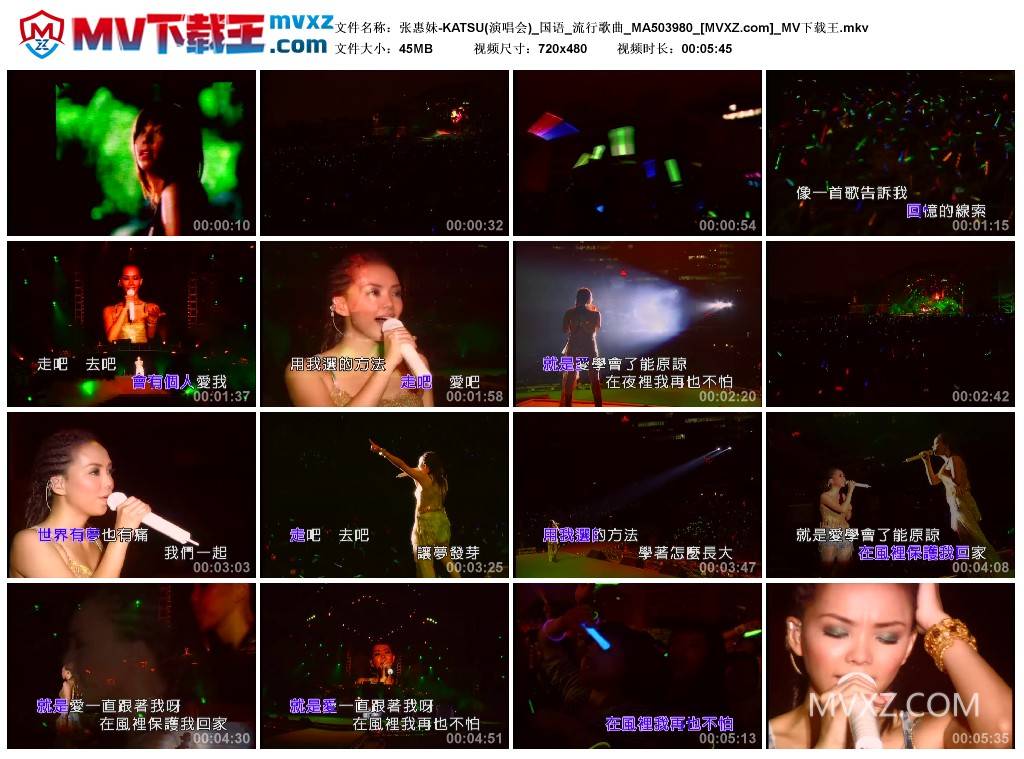 张惠妹-KATSU(演唱会)_国语_流行歌曲_MA503980